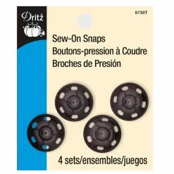 Discount ❤️ 12 Packs: 4 ct. (48 total) Dritz® Black Sew-On Snaps 🌟 -Deals Dritz Store 10354225 1 1