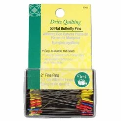 Deals 🤩 50 Flat Butterfly Quilting Pins, 2" by Dritz 👏