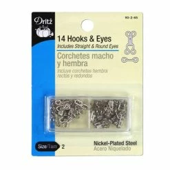 Best deal 🥰 14 Nickel Plated Hooks & Eyes - Size 2 by Dritz 👏