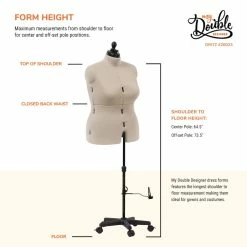 Best reviews of 🧨 Dritz® My Double Designer Full Figure 👗 Dress Form with Adjustable Tri-Pod Stand 🌟 -Deals Dritz Store D335228S 9