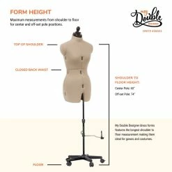 Wholesale 🔥 Dritz® My Double Designer Small 👗 Dress Form with Adjustable Tri-Pod Stand 🛒 -Deals Dritz Store D335231S 9