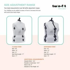 Promo 🔔 Dritz® Twin-Fit Full Figure 👗 Dress Form with Adjustable Tri-Pod Stand ⭐ -Deals Dritz Store D335233S 3
