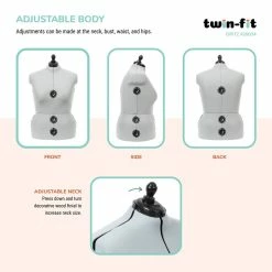 Promo 🔔 Dritz® Twin-Fit Full Figure 👗 Dress Form with Adjustable Tri-Pod Stand ⭐ -Deals Dritz Store D335233S 5