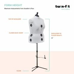 Promo 🔔 Dritz® Twin-Fit Full Figure 👗 Dress Form with Adjustable Tri-Pod Stand ⭐ -Deals Dritz Store D335233S 9