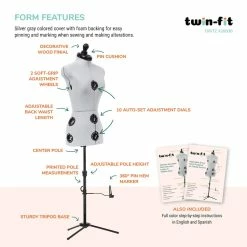 Cheap 💯 Dritz® Twin-Fit Petite 👗 Dress Form with Adjustable Tri-Pod Stand 🌟 -Deals Dritz Store D335237S 4