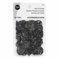 Brand new 🔔 Dritz® 5/8" Black Sew-On Snaps, 48 Sets 😀