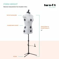 Top 10 🤩 Dritz® Twin-Fit Small 👗 Dress Form with Adjustable Tri-Pod Stand 👏 -Deals Dritz Store D335239S 9