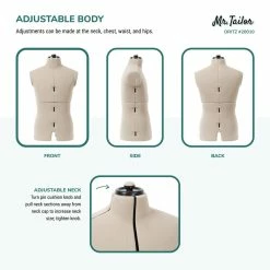 Outlet ❤️ Dritz® Mr. Tailor Male 👗 Dress Form with Adjustable Tri-Pod Stand ✔️ -Deals Dritz Store D335243S 5