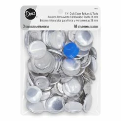 Budget 🔥 Dritz® Silver Craft Cover Buttons & Tools, 48 Sets ⭐