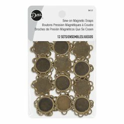 Flash Sale 🔔 Dritz® Brass Flower Shape Sew-On Magnetic Snaps, 12 Sets ✨