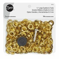 Deals ✨ Dritz® Brass Large Eyelets & Tools, 1/4" 🔔