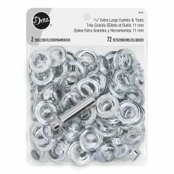 Outlet 🎉 Dritz® Silver Extra-Large Eyelets with Tools, 7/16" 😀