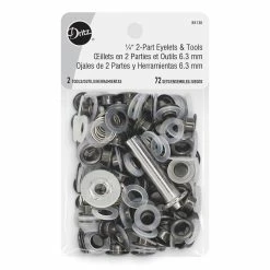 Promo ✔️ Dritz® Gray 1/4" 2-Part Eyelets & Tools, 72 Sets 😀