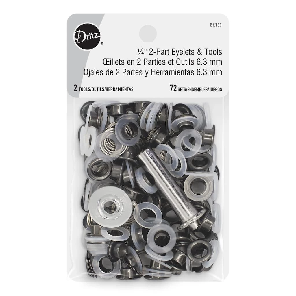 Promo ✔️ Dritz® Gray 1/4" 2-Part Eyelets & Tools, 72 Sets 😀 1 Promo ✔️ Dritz® Gray 1/4" 2-Part Eyelets & Tools, 72 Sets 😀