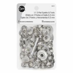 Budget 🔔 Dritz® Silver 1/4" 2-Part Eyelets & Tools, 72 Sets 😉