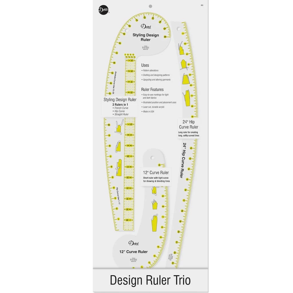 Best Pirce ⌛ Dritz® Design Ruler Trio Set ✨ 1 Best Pirce ⌛ Dritz® Design Ruler Trio Set ✨