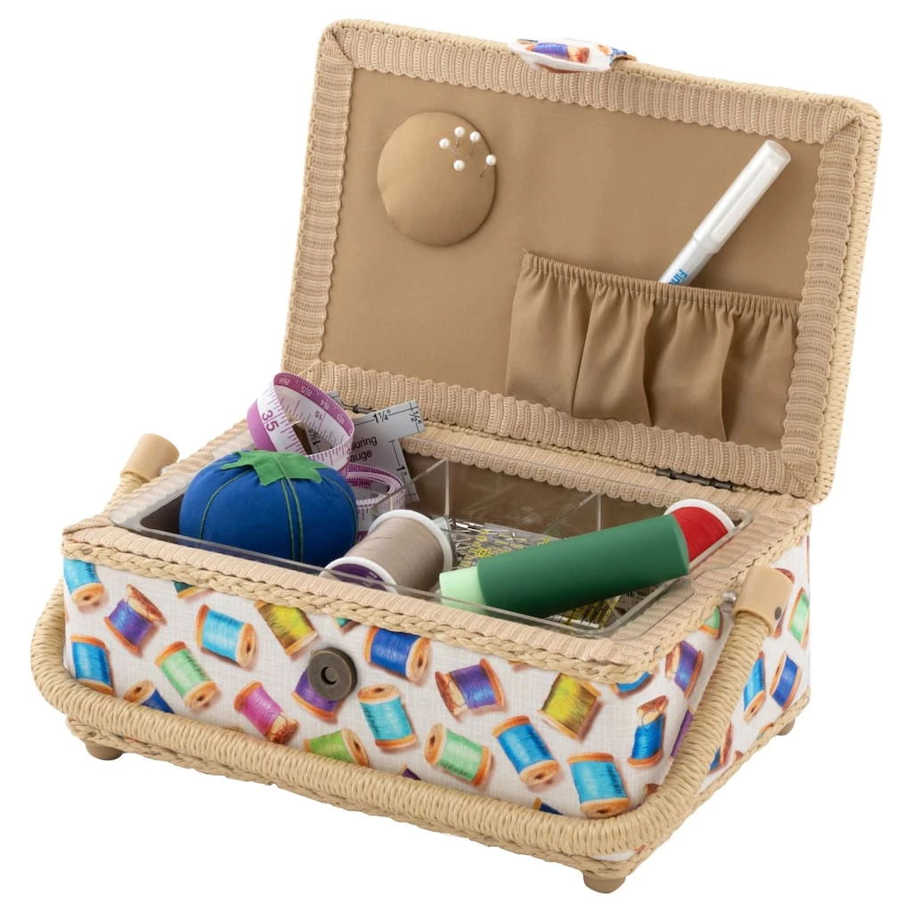 Budget โค๏ธ Dritz® Spools Small Sewing Basket with Removable Tray ๐ฏ 3 Budget โค๏ธ Dritz® Spools Small Sewing Basket with Removable Tray ๐ฏ - Image 3
