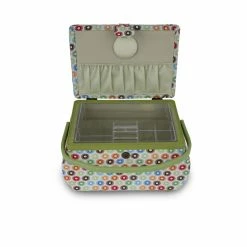 Best deal 😉 Dritz® Multicolor Retro Large Curved Sewing Basket 🎁 -Deals Dritz Store D501568S 3