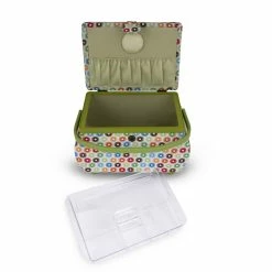Best deal 😉 Dritz® Multicolor Retro Large Curved Sewing Basket 🎁 -Deals Dritz Store D501568S 4