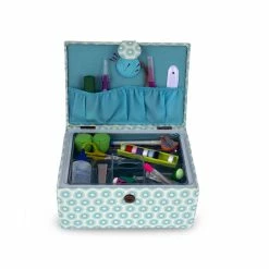 Best Pirce 😀 Dritz® Blue Retro Small Rectangular Sewing Basket 😉 -Deals Dritz Store D501570S 5