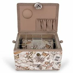 Flash Sale 😉 Dritz® Neutral Sewing Large Rectangular Sewing Basket With Zippered Case 😍 -Deals Dritz Store D501574S 5