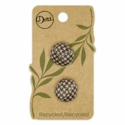 Outlet 🎉 Dritz® 18mm Herringbone Recycled Leather Round Buttons, 6ct. 😀