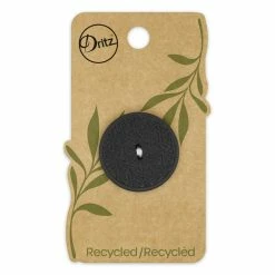Brand new 🔔 Dritz® Black 28mm Recycled Hemp Geometric Round Button, 3ct. 🤩