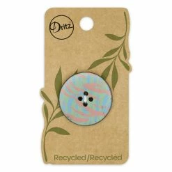 Coupon 🥰 Dritz® 30mm Multicolor Print Recycled Leather Round Button, 3ct. 😉