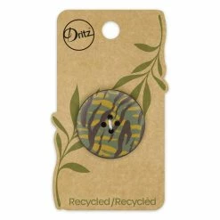Promo 😉 Dritz® 30mm Multicolor Print Recycled Leather Round Button, 3ct. 🧨