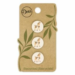 Budget ⌛ Dritz® 15mm Natural Recycled Cotton Deer Button, 9ct. 👏