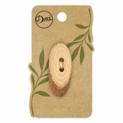 Deals 🥰 Dritz® 50mm Light Brown Sustainable Wood Grain Oval Button, 3ct. 👏