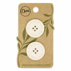 New ❤️ Dritz® 25mm Recycled Cotton Round Stitch Button, 6ct. 🎉