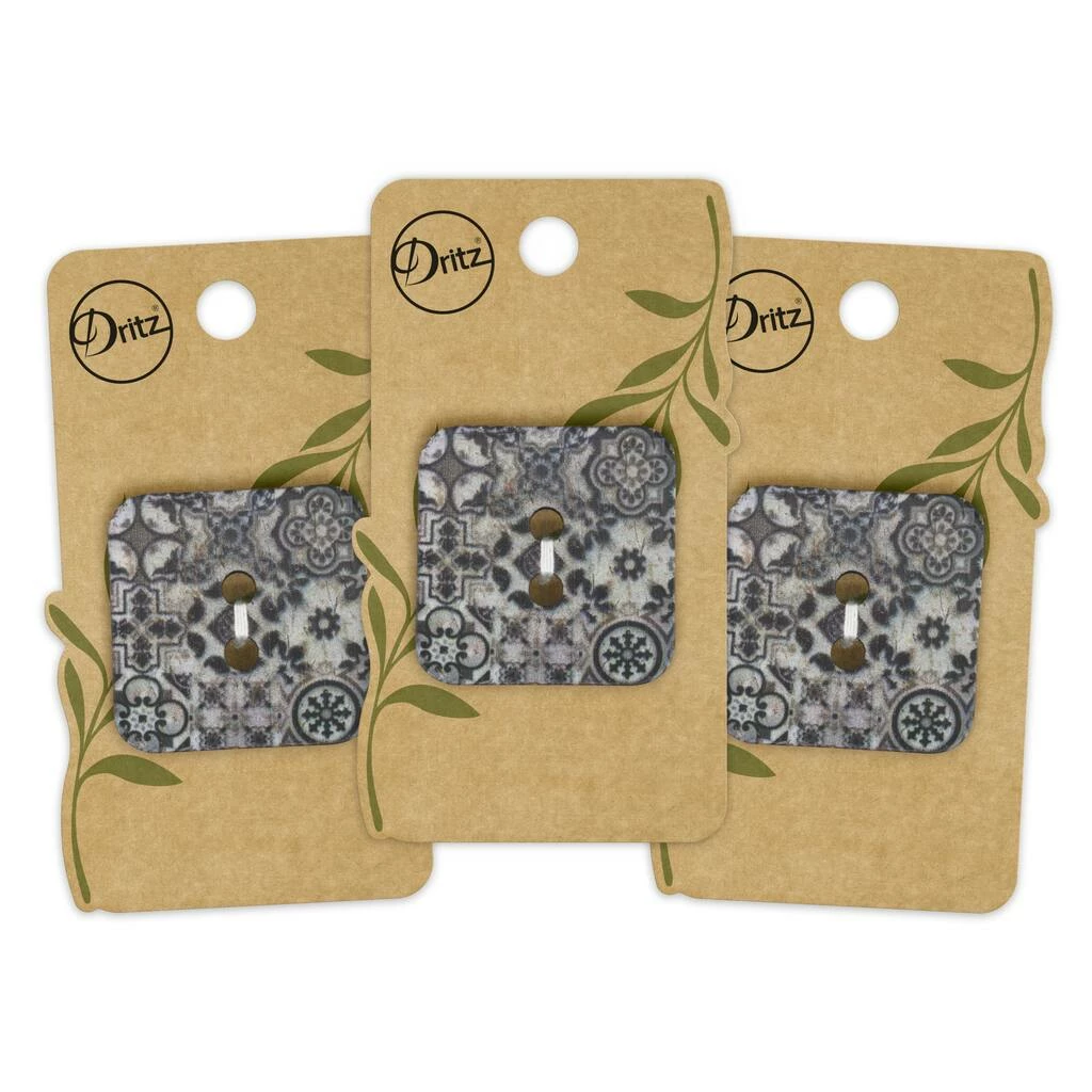 New ๐ Dritz® 35mm Black Sustainable Coconut Square Button, 3ct. ๐ 6 New ๐ Dritz® 35mm Black Sustainable Coconut Square Button, 3ct. ๐ - Image 6