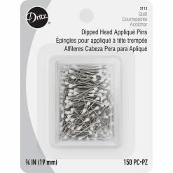 Promo ✔️ Dritz® 3/4" White Dipped Head Appliqué Pins With Reusable Storage Box, 150ct. 👍
