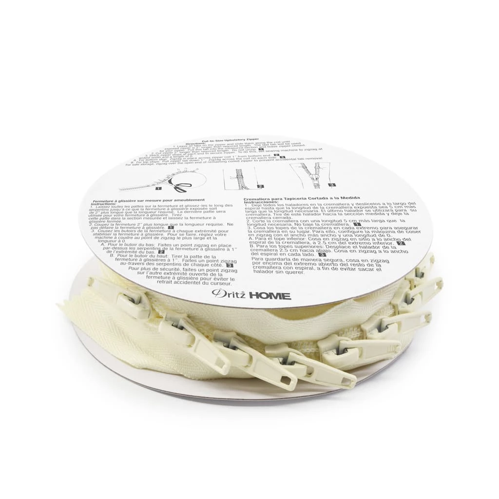 Outlet 🎉 Dritz® Home Cream Cut-To-Size Upholstery Zipper, 3.25yd. 🌟 3 Outlet 🎉 Dritz® Home Cream Cut-To-Size Upholstery Zipper, 3.25yd. 🌟 - Image 3