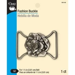 New ๐ Dritz® Antique Silver Fashion Buckle with Rose Design ๐ฅฐ
