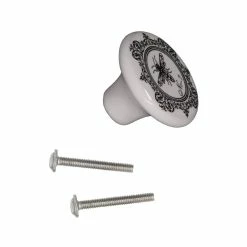 Promo 🔔 Dritz® Black & White Ceramic Classic Bee Knob, 6ct. ❤️ -Deals Dritz Store D652689S 5