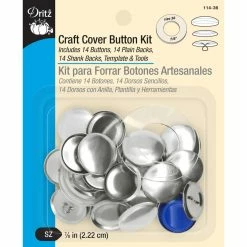 Discount 🎉 Dritz® Nickel Craft Cover Button Kit ✔️