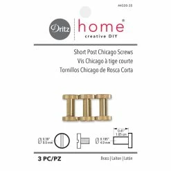 Cheap 🛒 Dritz® Home Brass Short Post Chicago Screws, 3ct. 😀