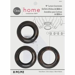Best reviews of 🧨 Dritz® Home Rustic Brown 1" Round Curtain Grommets, 8ct. 🌟