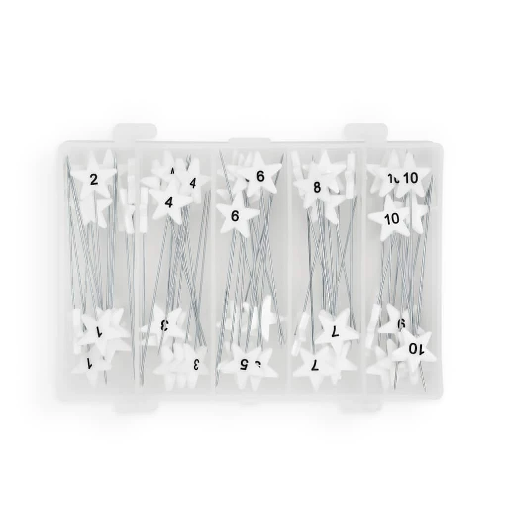 Discount โค๏ธ Dritz® White Star Flat Head Pins With Numbers & Directional Arrows, 115ct. ๐ 4 Discount โค๏ธ Dritz® White Star Flat Head Pins With Numbers & Directional Arrows, 115ct. ๐ - Image 4