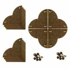 Cheap 🧨 Dritz® Home Small Antique Brass Smooth Quatrefoil Corners, 3 Pack 🌟