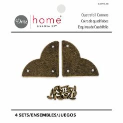 Cheap 🧨 Dritz® Home Small Antique Brass Smooth Quatrefoil Corners, 3 Pack 🌟 -Deals Dritz Store D652725S 7