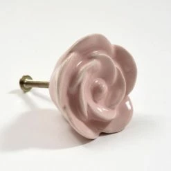 Discount 👏 Dritz® Home Pale Pink Ceramic Flower Knob, 6ct. 🥰 -Deals Dritz Store D652731S 3