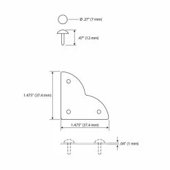 Outlet ✨ Dritz Home Nickel Textured Quatrefoil Corners ✔️ -Deals Dritz Store D652739S 3