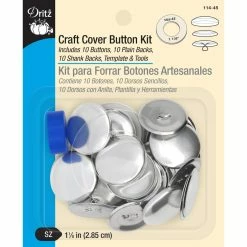 Budget 🤩 Dritz® Nickel Craft Cover Button Kit with Tools, 10 Sets 🥰
