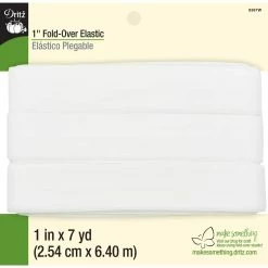 Discount 👍 Dritz® White Fold-Over Elastic, 1" x 7yd. 😉