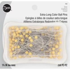 Wholesale ⌛ Dritz® 1.75" Extra-Long Yellow Heads Color Nickel-Plated Steel Ball Pins, 250ct. 🎉