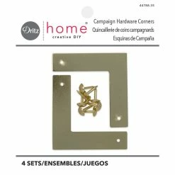Budget 👍 Dritz Home Brass Smooth Campaign Hardware Corners 🛒