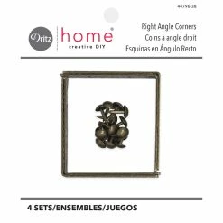Best Pirce 😀 Dritz® Home Antique Brass Small Textured Right Angle Corners, 4 Sets ⌛